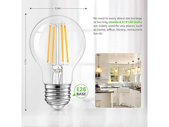 TOBUSA B0DYHNGHK5 LED A19 Dimmable Light Bulbs