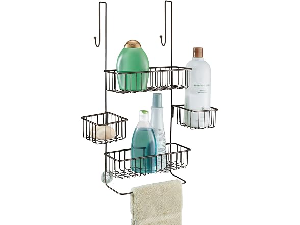 InterDesign Metalo Bathroom Over the Door Shower Caddy