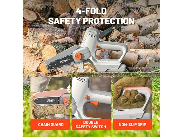 Litheli 6-Inch Mini Chainsaw Cordless - Gallery 6