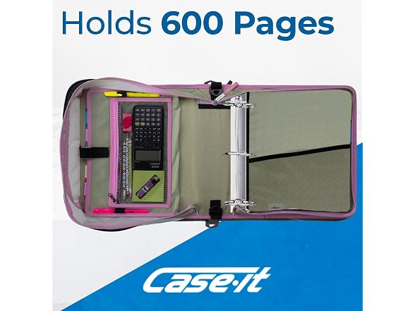 Case-it School Zipper Binder, 3"