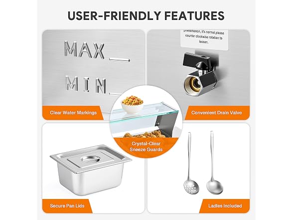WILPREP 5-Pan Commercial Food Warmer
