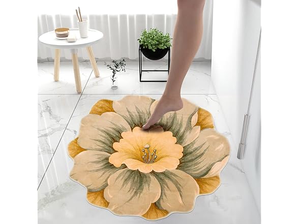Flower Shaped Rug for Bedroom Kitchen Bathroo