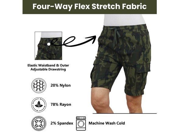 Womens Super Stretch Cargo Shorts