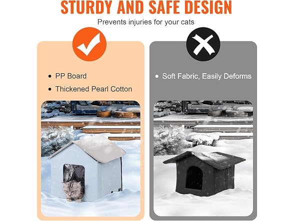 VEVOR Heated Cat House, Outdoor Kitty