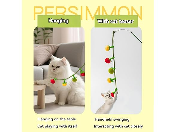 Layheld Cat Teaser Fruit-Shaped Squeaky String w Catnip