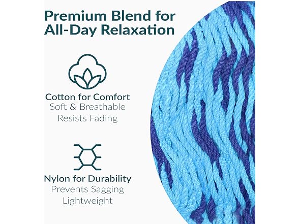 Sunnydaze Handwoven XXL Thick Cord Mayan Double Hammock