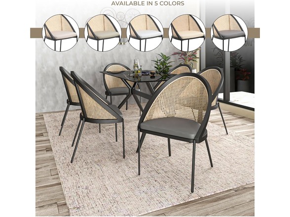 LeisureMod Urbane Wicker Dining Chair