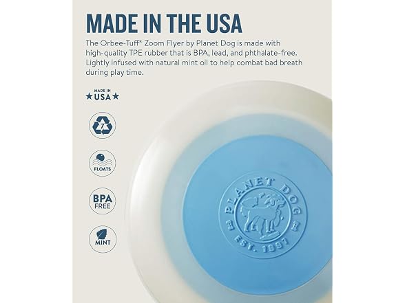 Planet Dog Orbee-Tuff Zoom Flyer Disc Glow-in-The-Dark