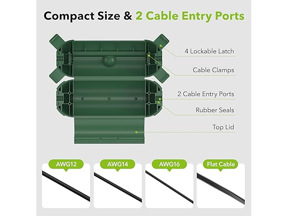 BN-LINK B0DBH6S77V [2 Pack] Outdoor Extension Cord Safety 