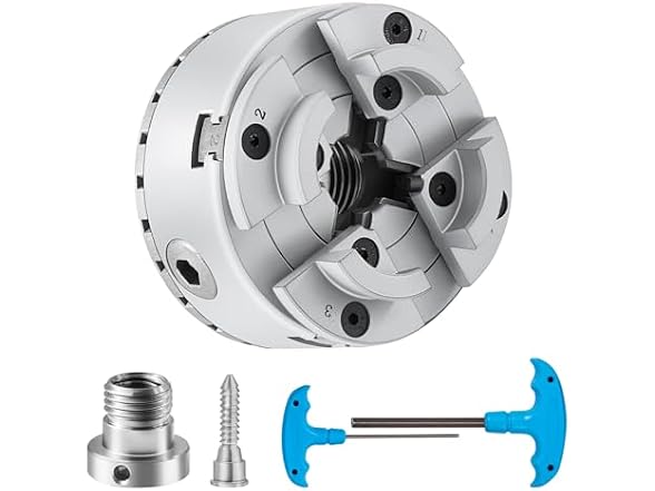 KP2-3/4 Lathe Chuck, 4-Jaw 2.75" Diameter, Metal