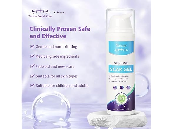 Silicone Scar Gel Scar Cream | 1.7 oz