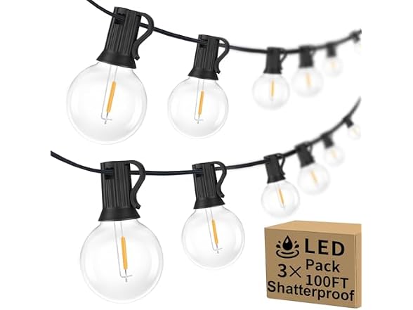 Bosceos 300FT G40 Globe String Lights