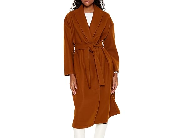 Forever 21  (XS) Tie-Waist Trench Wrap Root Coat
