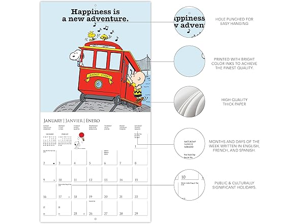 Graphique Graphique 2022 Peanuts “Happiness Is” Wa