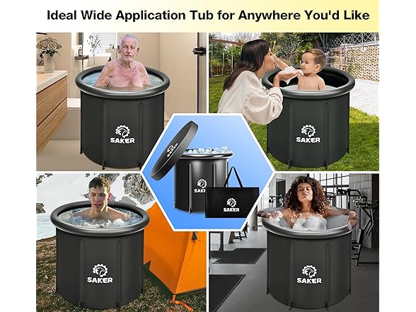 Saker XL Ice Tubs for Cold Plunge, 110 Gallons