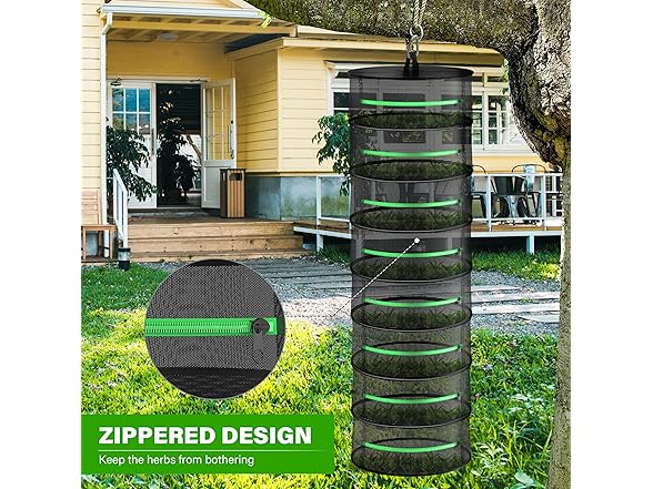 iPower 2ft 8-Layer Hanging Herb Mesh Rack