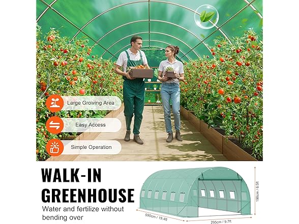 VEVOR Walk-in Tunnel Greenhouse