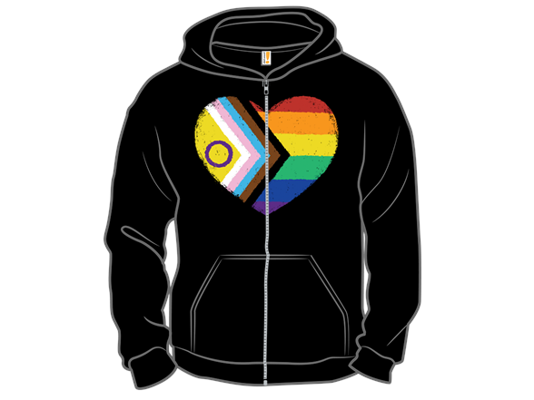 Progress Pride Flag Heart