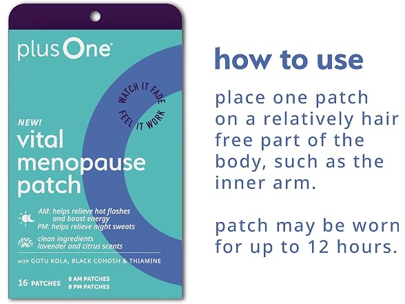 plusOne Vital Menopause Patches AM and PM 16ct