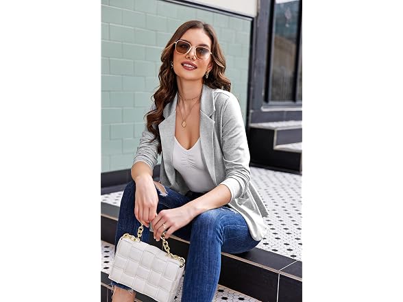 Zeagoo Women (L) Long Sleeve Blazer Open Jacket
