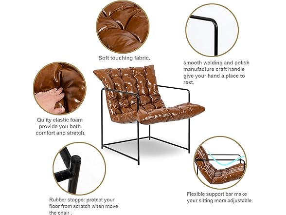 GIA GIA Mid Century Modern Sling Accent Chai