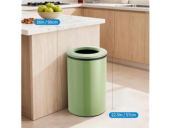 OUTLANE 10.6 Gal/40L Round Kitchen Trash Can