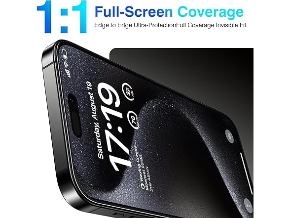 (4 PACK) EZ-GLAZ iPhone 15 PRO Screen Protector