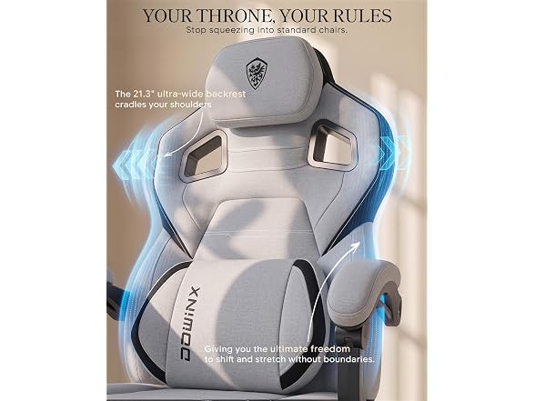 Dowinx Woven Fabric Gaming Chair Grey
