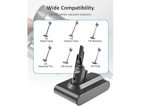 21.6v 8000mAh Replacement for V8 Battery