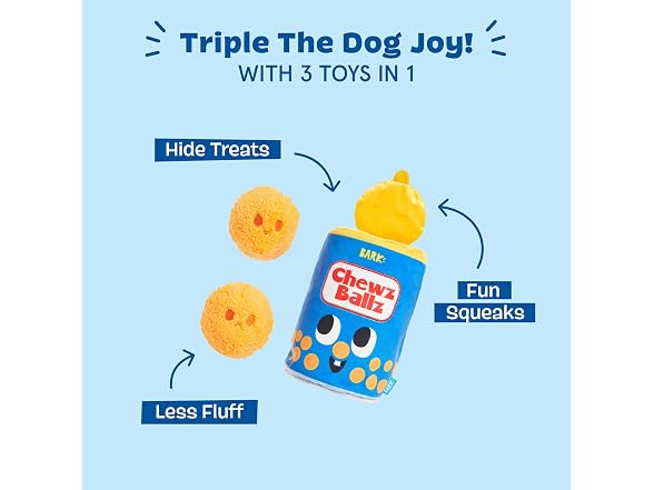 BarkBox Chewz Ballz Dog Toy - 3-in-1 - Gallery 2