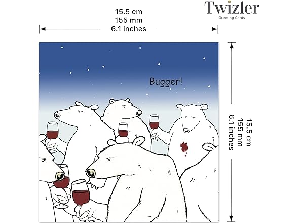 Twizler Funny Card with Polar Bear