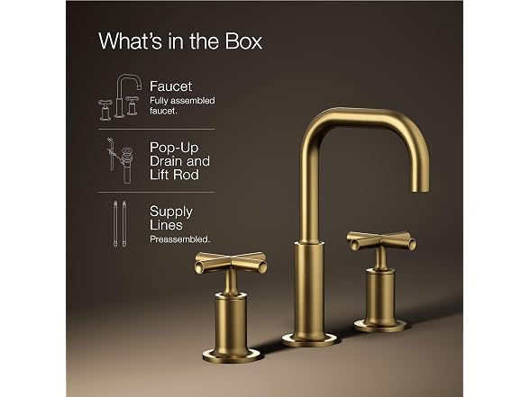 KOHLER K-14406-3-2MB Purist Widespread