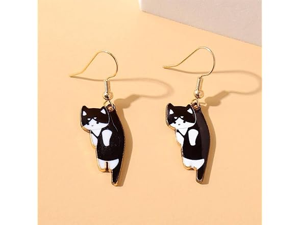 Fuqimanman2020 Cute Cat Dangle Earrings
