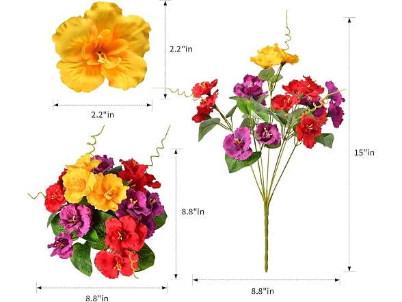 Art-JSThua Artificial Hibiscus Flowers