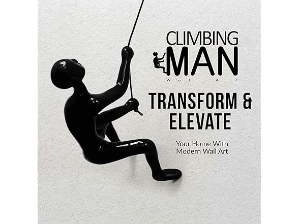 Climbing Man Wall Art for Home Décor