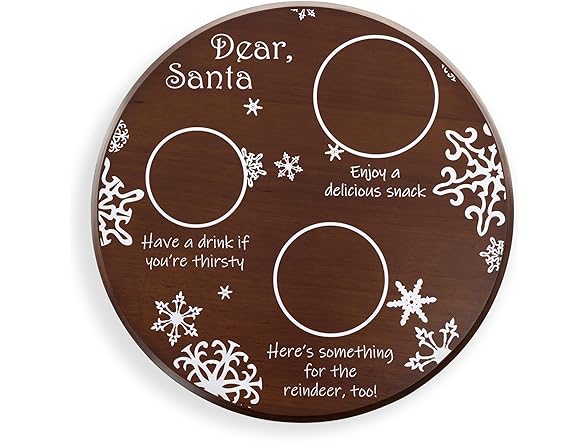 PICNIC TIME Dear Santa Cookie and Milk Plate