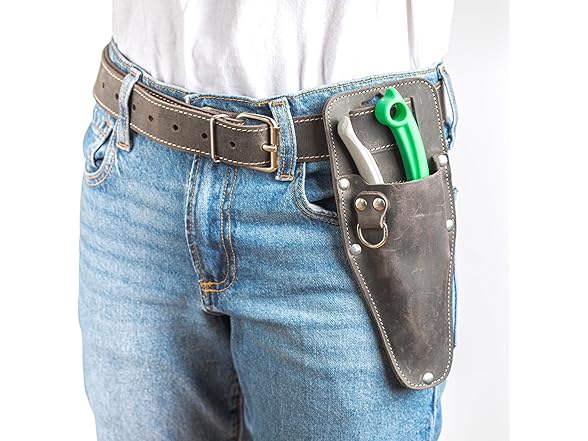 Leather Pruner Sheath Black/Grey