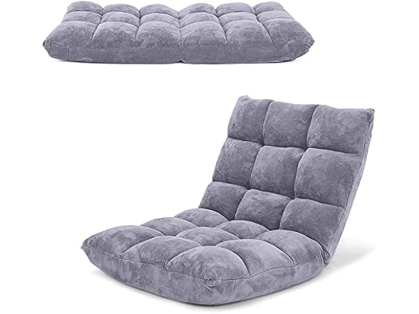 COSTWAY Floor Chair, Video Gaming Chairs with Back Support,  (Open Box)