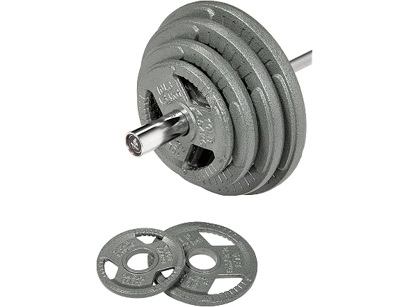 Fitvids Cast Iron Plate Weight Plate, 45LB (Set of 2)