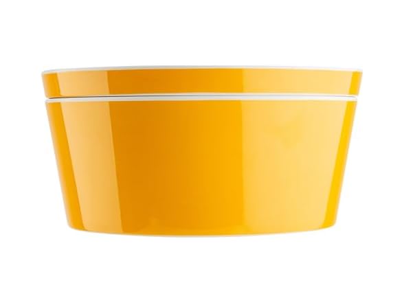 TableCraft Round Stackable Bowl and Lid, 4.5 Qt Clementine