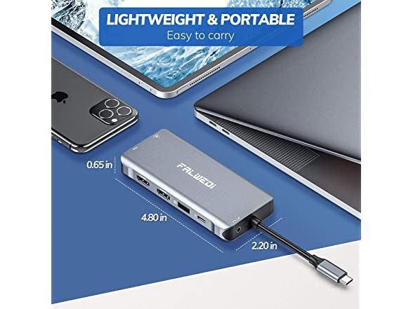 Falwedi Triple Display 12 in 1 USB C Hub (Open Box)