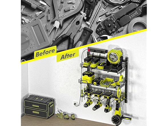 3 Shelf Tool Organizer Charging Station