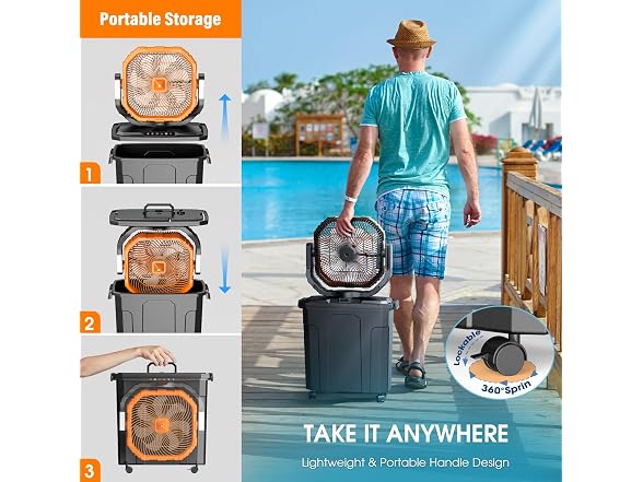 Ausic 5 Gal 12" Portable Misting Fan