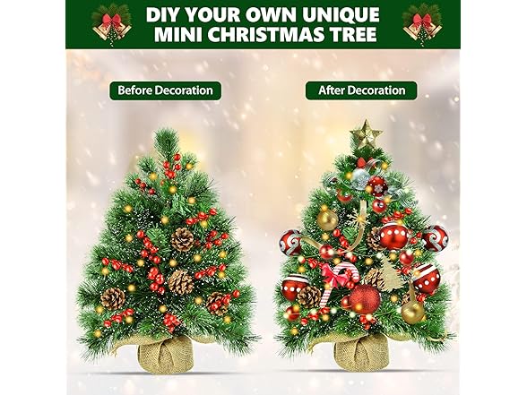 Yemetey Mini Christmas Tree with Lights