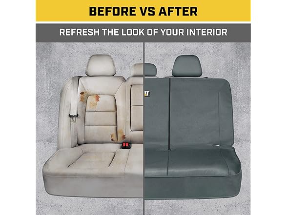 CAT Flexfit Gray Rear Seat Cover 60/40