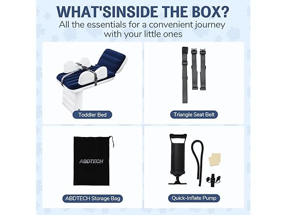 Abdtech Inflatable Toddler Airplane Bed