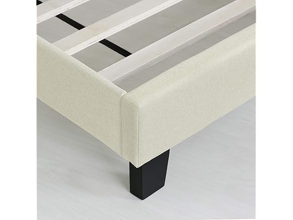 Furinno Laval Bed Frame, Twin, Linen