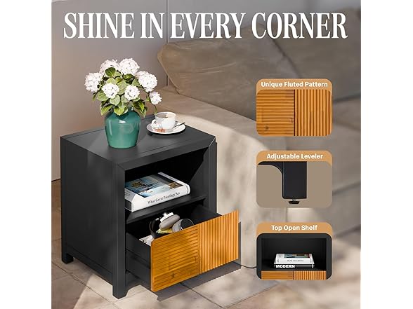 Bme Madia Wood Nightstand