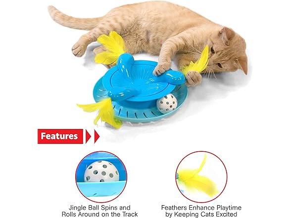 Kitty City Swat Track Cat Toy, 3 Toys in 1