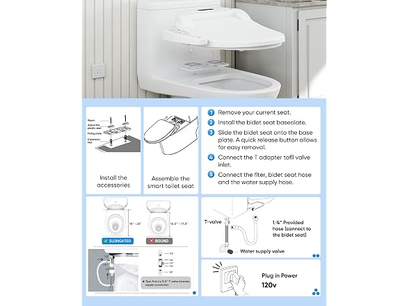 Cioreznt Electric Bidet Toilet Seat